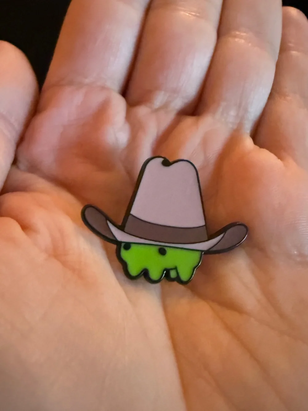 Small Enamel Pin Frog Backpack Cowboy Hat Cute Gift Brooch Lapel Bag Western New